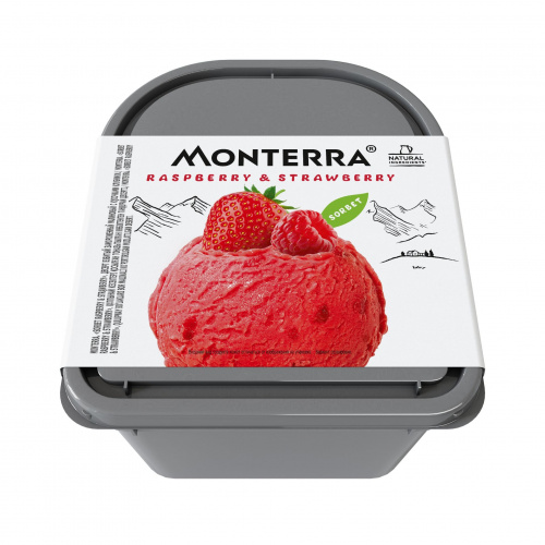 Мороженое Сорбет малина-клубника, Monterra (1,550кг) Мороженое Сорбет малина-клубника, Monterra (1,550кг)
