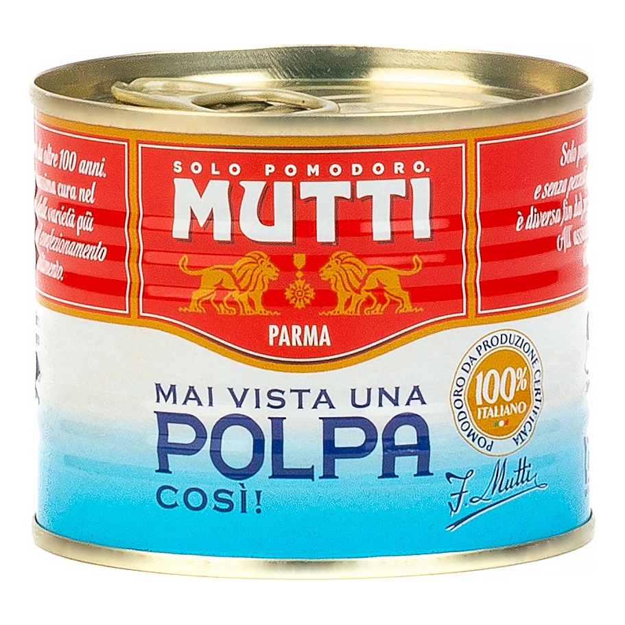 Мелконарезанные томаты, Mutti (0,210кг)