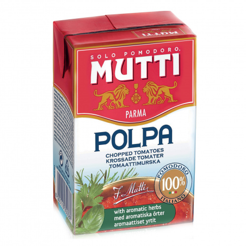 Томаты резаные кубиками с пряными травами тетрапак, Mutti (0,390кг)