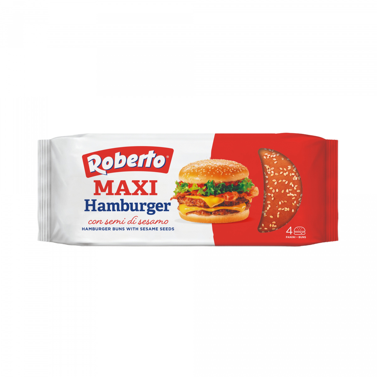 Булочки для гамбургеров с кунжутом макси, Roberto (0,300кг)
