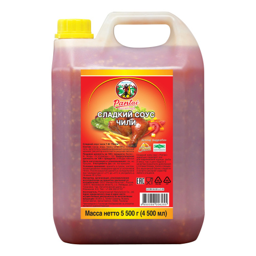 Соус сладкий чили "Pantai" пл./б. (5,500 кг/4,5 л)