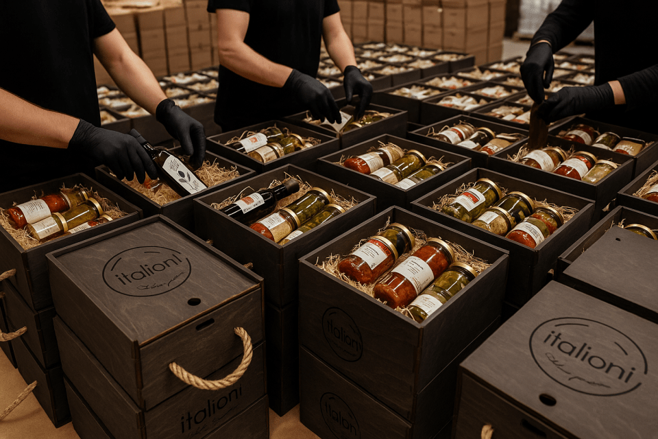 Услуга по сборке подарочных наборов