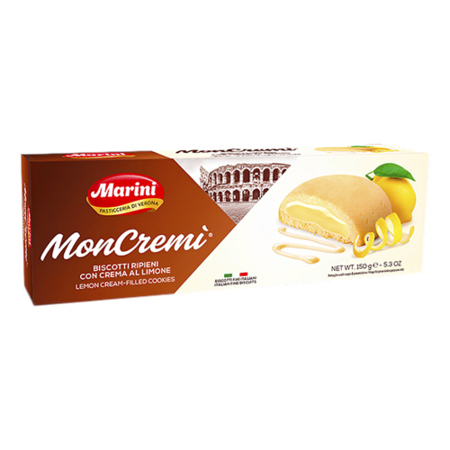 Печенье сдобное "Moncremi" с начинкой с лимонным кремом "Marini" (0,150 кг)