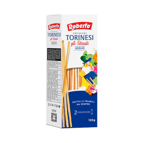 Палочки Хлебные Гриссини Торинези, Roberto (0,125кг) Палочки Хлебные Гриссини Торинези, Roberto (0,125кг)