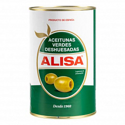 Оливки зеленые без косточки, Alisa (4,1кг)