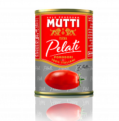 Томаты очищенные целые в томатном соке, Mutti (0,400кг)