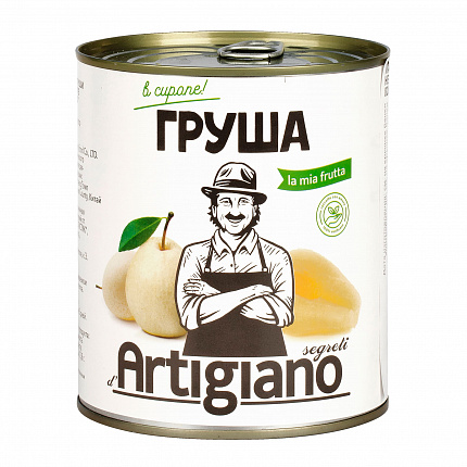 Груши в сиропе половинками, ARTIGIANO (0,820кг)