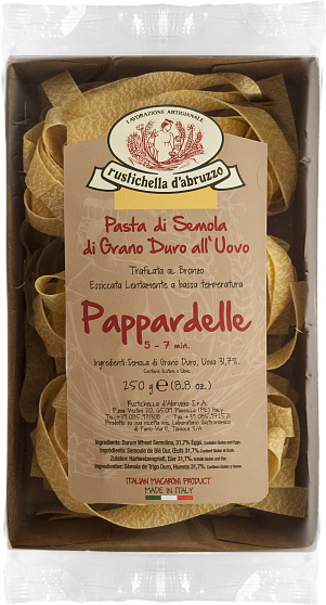 Паста яичная Паппарделле, Rustichella d'Abruzzo (0,250кг)