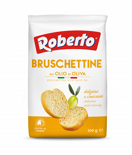 Хрустящие хлебцы Брускеттине с оливковым маслом, Roberto (0,100кг)