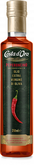 Масло оливковое Extra Virgin со вкусом и ароматом чили, Costa d’Oro (0,250л)